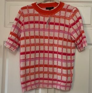 Ann Taylor sweater. Size XS. Fun pink and orange print. NWT.